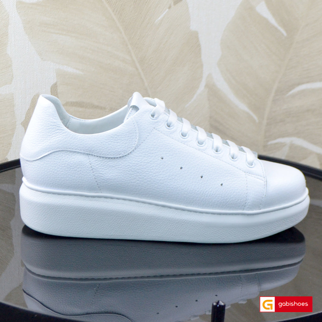 Sneakers Piele Naturala Alba Lorena 3044-16