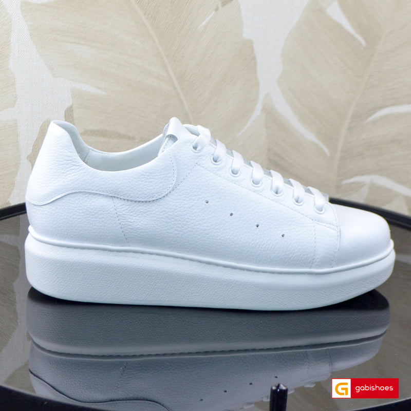 Sneakers Piele Naturala Alba Lorena 3044-16