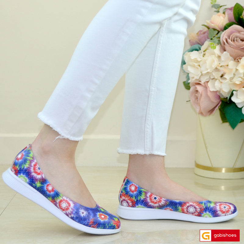 Balerini Dama Piele Naturala Multicolora Lorena 3898-1