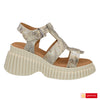 Sandale Piele Naturala Auriu cu Bej Lorena 3400-10