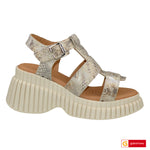 Sandale Piele Naturala Auriu cu Bej Lorena 3400-10