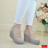 Pantofi Dama Piele Naturala Intoarsa Taupe Sandy 1422-12