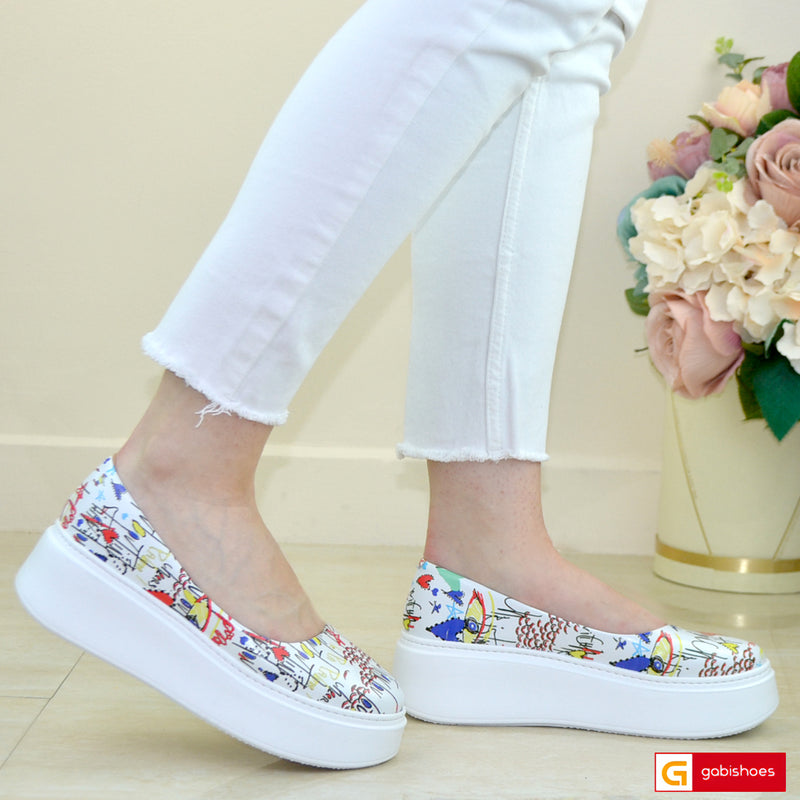 Balerini Piele Naturala Multicolora Gabriela 3146-44