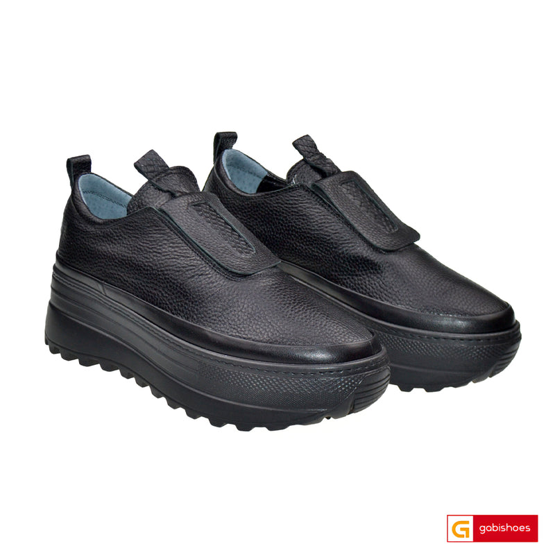 Pantofi Sport Piele Naturala Neagra Lorena 3569-3