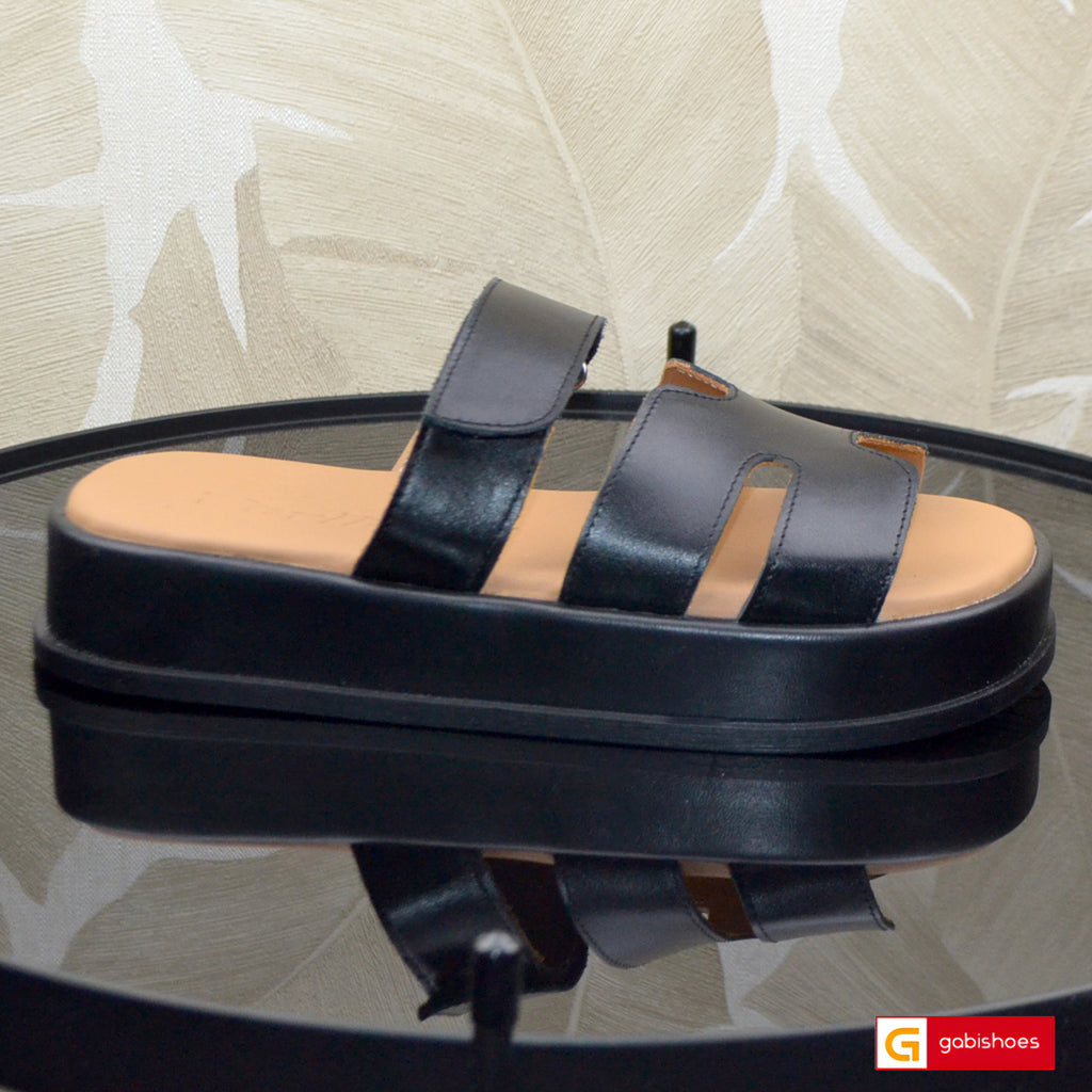 Sandale Piele Naturala Neagra Lorena 3939-1