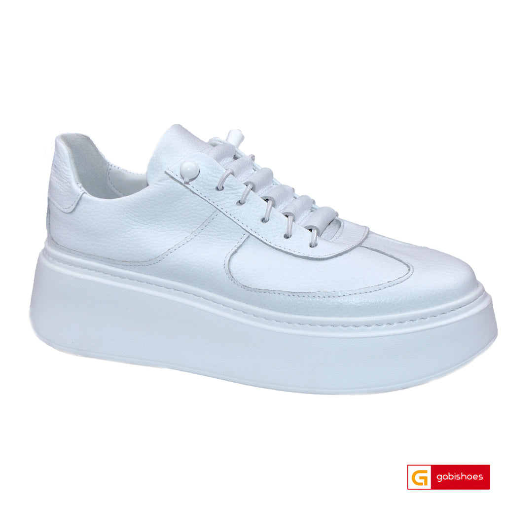 Pantofi Sport Piele Naturala Alba Lorena 4083-1