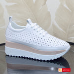 Pantofi Sport Piele Naturala Alba Lorena 6000-5