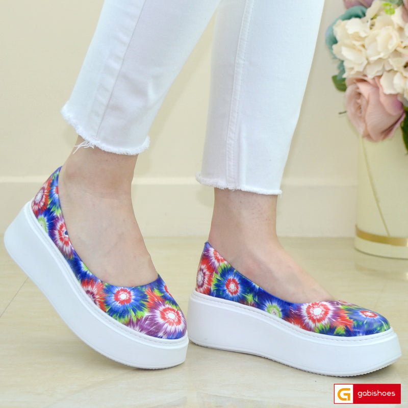Balerini Piele Naturala Multicolora Gabriela 3146-43