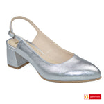 Sandale Dama Office Piele Naturala Argintie Lorena 3777-1