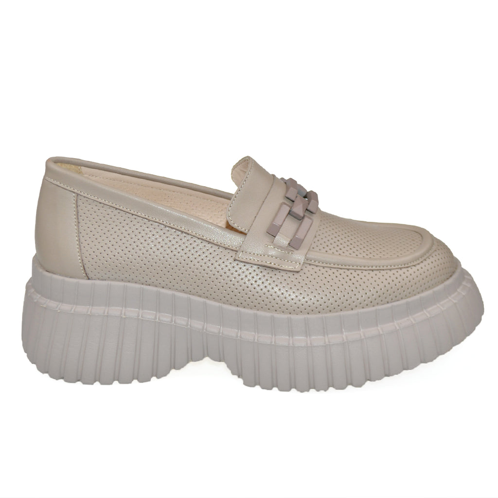 Pantofi Casual Dama Piele Naturala Taupe Lorena 3257-2