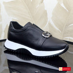 Sneakers Piele Naturala Neagra Lorena 2028-2028