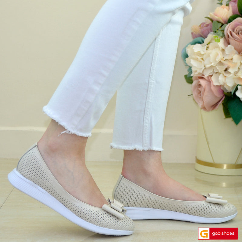 Balerini Piele Naturala Bej Lorena 3855-2