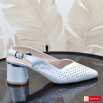 Sandale Dama Office Piele Naturala Argintie Lorena 1596