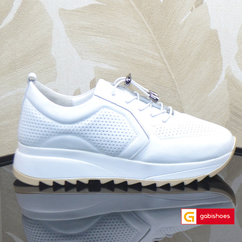 Sneakers Piele Naturala Alba Gabinna 92