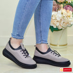 Pantofi Casual Piele Naturala Negru cu Taupe Gabinna 065-538