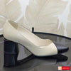 Pantofi Office Dama Piele Naturala Negru cu Bej Lorena 4001-1
