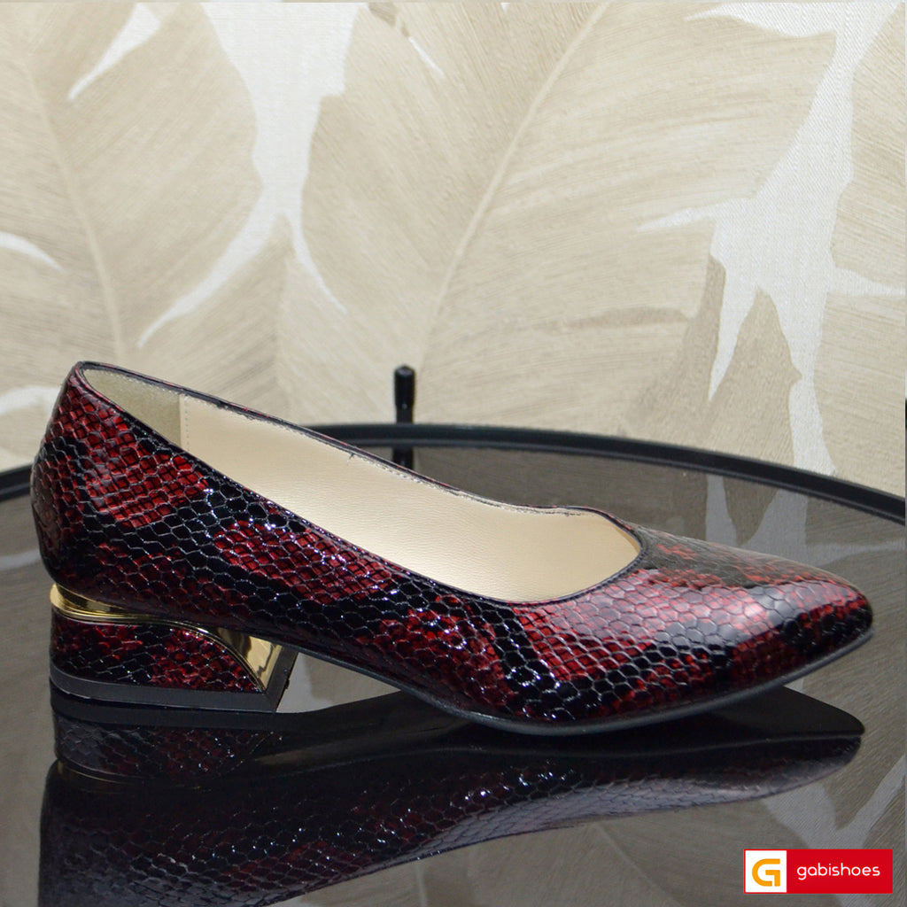 Pantofi Office Dama Piele Naturala Bordo Lorena 3995-5