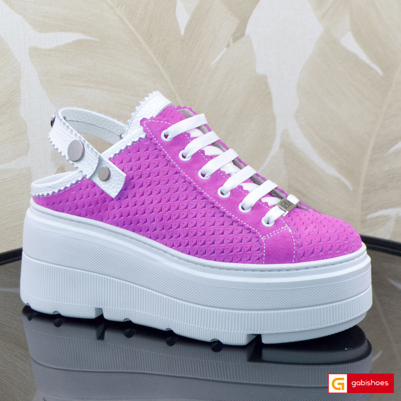 Pantofi Sport Piele Naturala Intoarsa Mov Lorena 3930-3
