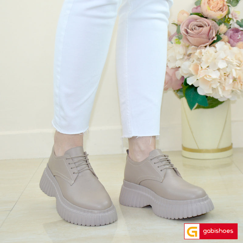 Pantofi Casual Dama Piele Naturala Taupe Lorena 3077-1