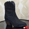 Ghete Cowboy Piele Naturala Intoarsa 3518-17