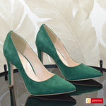 Pantofi Office Dama Piele Naturala Verde Lorena 374-88