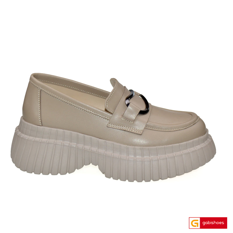 Pantofi Dama Piele Naturala Taupe Lorena 3596-2