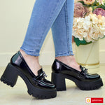 Pantofi Dama Piele Naturala Lacuita Neagra Vittoria 3690-5
