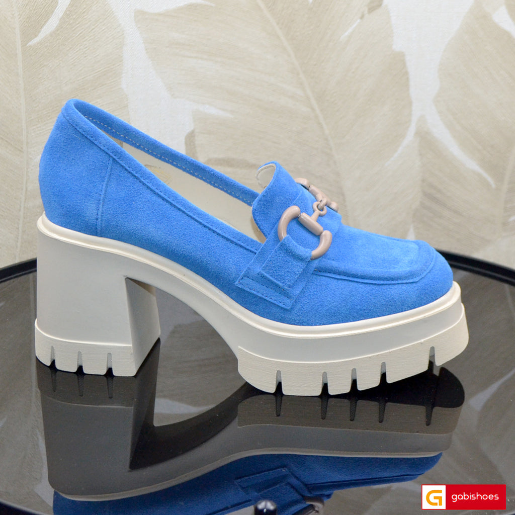 Pantofi Casual Dama Piele Naturala Blue Lorena 3677-2