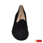 Pantofi Casual Dama Piele Intoarsa Naturala Neagra Lorena 3471-80