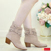 Ghete Dama Piele Naturala Taupe Sandy 3656-1