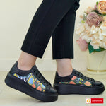 Pantofi Sport Piele Naturala Neagra Lorena 5000-2026