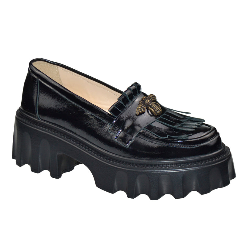 Pantofi Casual Dama Piele Naturala Negra Lorena 3502-1