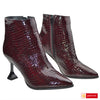 Ghete Office Dama Piele Naturala Lacuita Bordo Lorena 4059-10 S