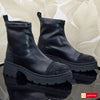 Ghete Dama Streach Piele Naturala si Strchi Negru Gabinna 4108-1