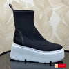 Ghete Dama Streach Piele Naturala si Strchi Negru Gabinna 3669-1