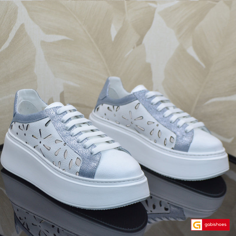 Pantofi Sport Dama Piele Naturala Alba Lorena 3958-1
