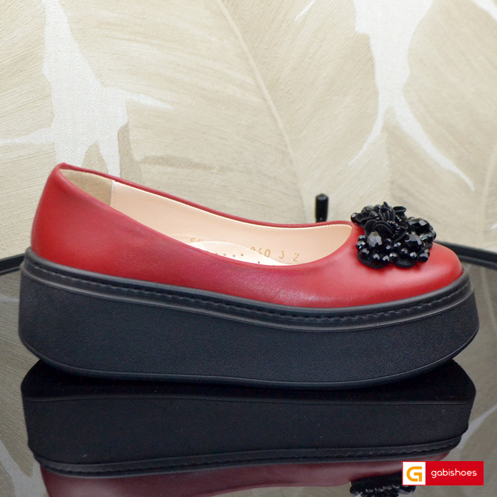 Balerini Piele Naturala Rosie Gabriela 3146-47 N