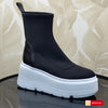 Ghete Dama Streach Piele Naturala si Strchi Negru Gabinna 3669-1