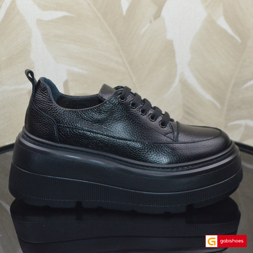 Pantofi Sport Dama Piele Naturala Neagra Lorena 4100-1 New