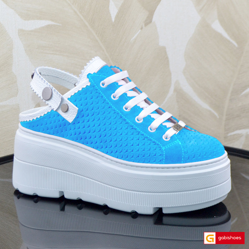 Pantofi Sport Piele Naturala Intoarsa Blue Lorena 3930-5