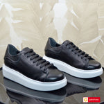 Sneakers Piele Naturala Neagra Lorena 3044-21