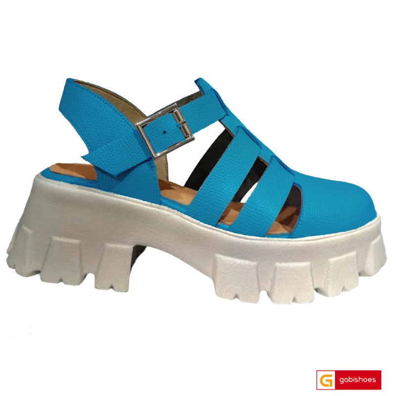 Sandale Piele Naturala Turcoaz Lorena 3900-8