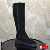 Cizme Dama Piele Naturala Intoarsa Neagra Lorena 4167-2
