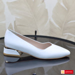 Pantofi Office Dama Piele Naturala Alba Lorena 111