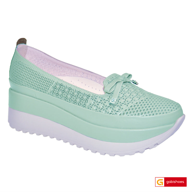 Pantofi Sport Piele Naturala Verde Gabinna 3156-9