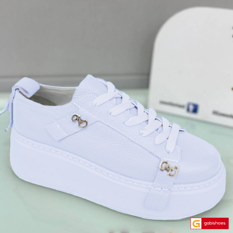 Pantofi Sport Piele Naturala Alba Lorena 4099-4