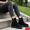 Ghete Dama Piele Naturala Intoarsa Neagra Lorena 4135-1