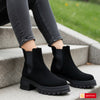 Ghete Dama Piele Naturala Intoarsa Neagra Lorena 4135-1