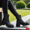 Ghete Dama Piele Naturala Intoarsa Neagra Lorena 3525-2