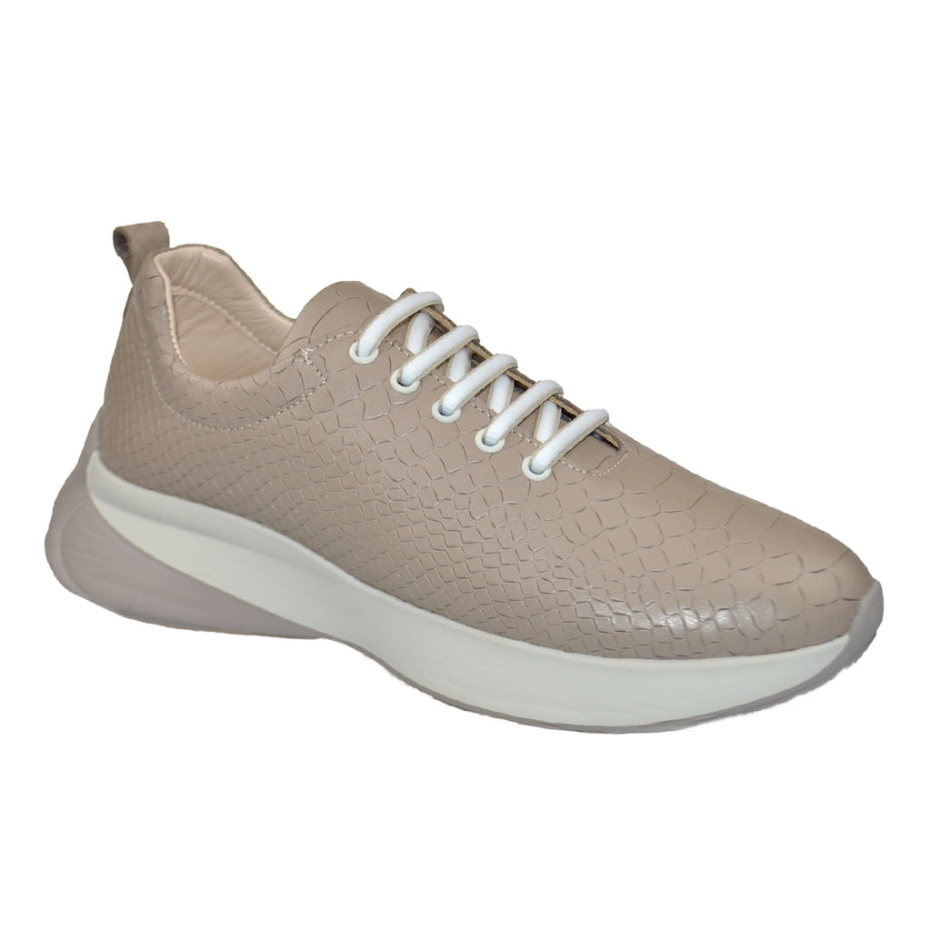 Pantofi Sport Piele Naturala Taupe Gabinna 3436-1